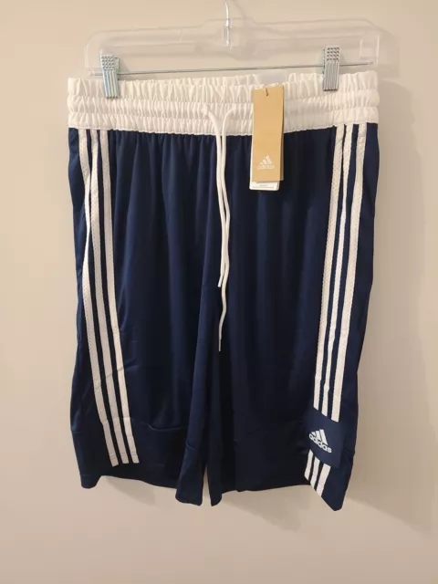 NWT Adidas Mens 3G Speed X Basketball Shorts LT Large-Tall Navy/White FT5883