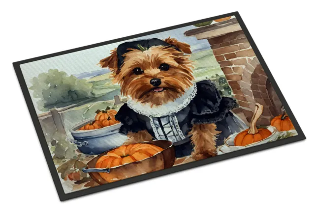 Norfolk Terrier Fall Kitchen Pumpkins Indoor or Outdoor Mat 18x27 DAC1795MAT