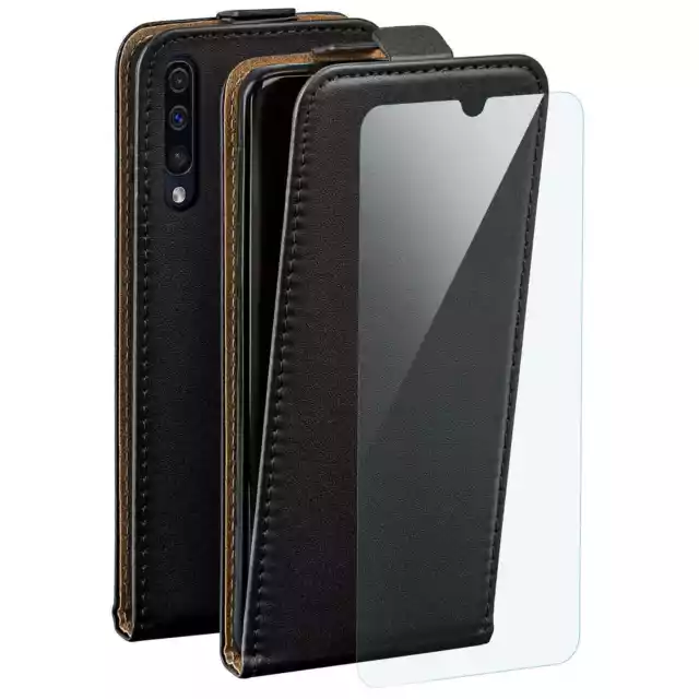 Handy Tasche für Samsung Galaxy A50 / A30s Handyhülle Schutz Hülle mit Folie