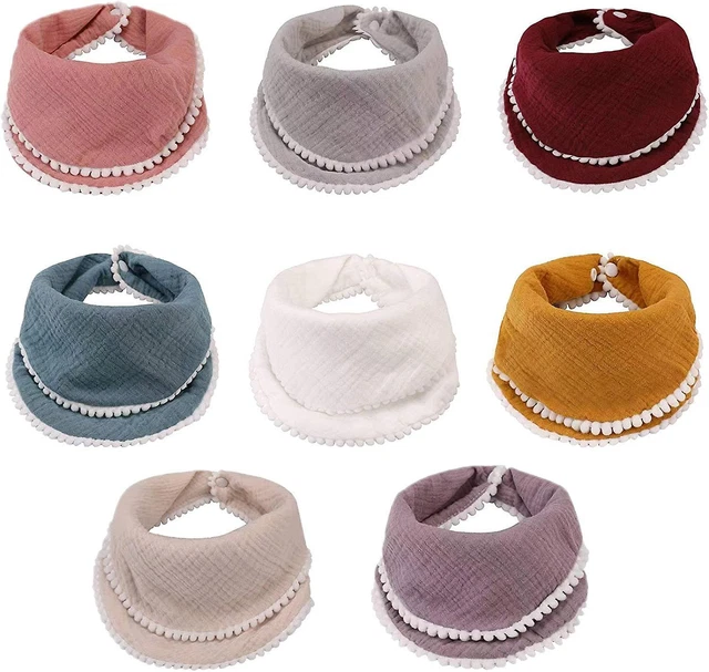 Baby Drool Bibs 8 Pack Baby Bibs For Boys Girls Adjustable Baby Bibs Set For Tee