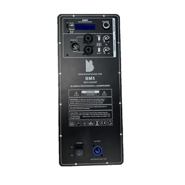 BishopSound Power Module - Class D - Triple 12" bi-amped 2 way DSP and Bluetooth