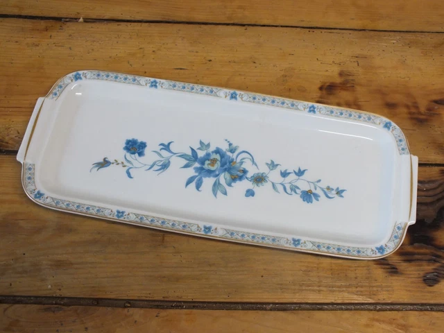 Plat à Cake Mille Fleurs En Porcelaine - 36x15,5cm - Idéal Pour Pâtisserie Maison