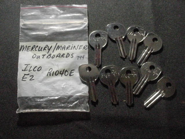 2 KEY BLANKS Vintage Boat MERCURY MARINER Outboard Motors R1040E CU5 R40E