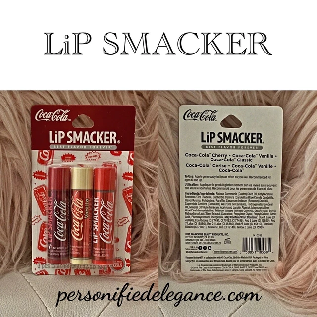 NEW Lip Smacker Coca Cola Best Flavor Forever 3 Pack Lip Balm Full Size
