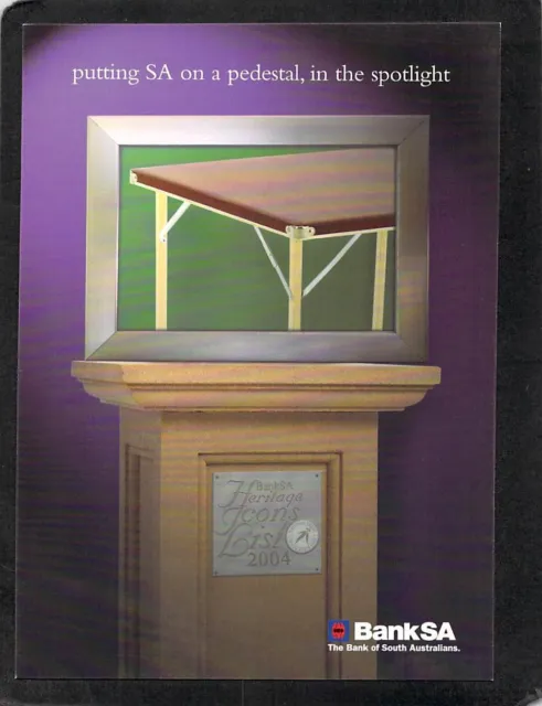 S0115 Australia BankSA 2004 Icon Folding Card Table postcard