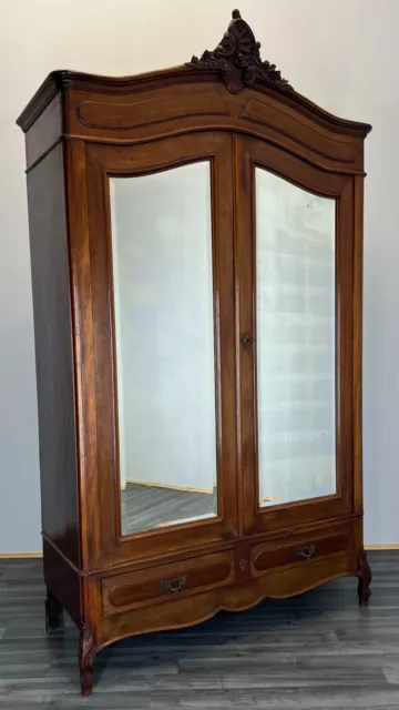 Impressive Antique French Armoire Wardrobe with mirrors (LOT 2573)