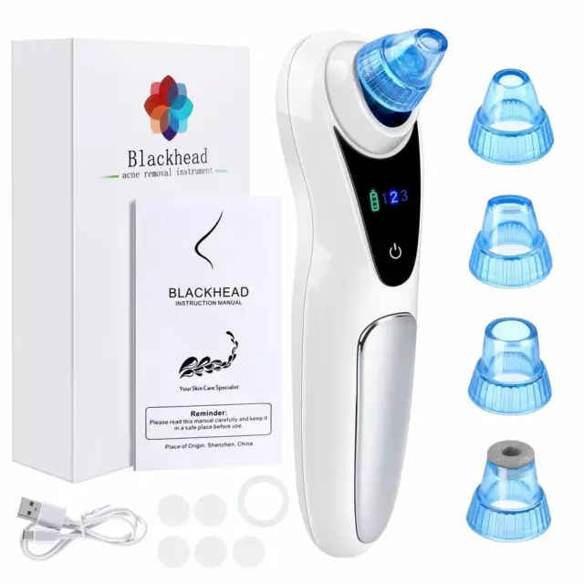 Electric Blackhead Vacuum Pore Cleaner Remover Suction Extractor - Strong