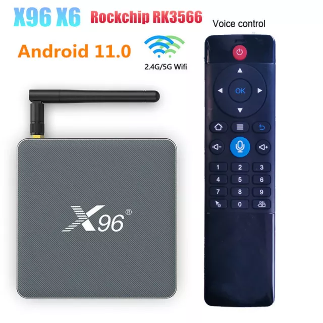 X96 X6 TV Box Android 11 8G 128G RK3566 2T2R Dual Wifi 4K BT 1000M Media Player