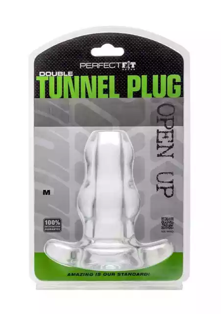 PerfectFitBrand Double Tunnel Plug Medium Transparent Analplug Buttplug Anal 2