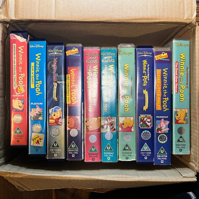 winnie-the-pooh-job-lot-bundle-collection-vhs-video-tapes-disney-winnie