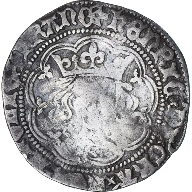 [#348058] Great Britain, Henry VI, Gros, 1422-1427, Calais, VF, Silver, Spink:18