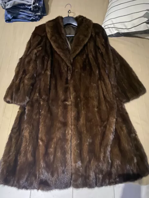 Cappotto pelliccia di visone seminuovo taglia 44 colore marrone