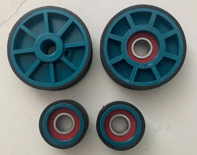 4-Wheel and Tire Set For Rockwell/Delta 1" Belt Sander/Grinder
