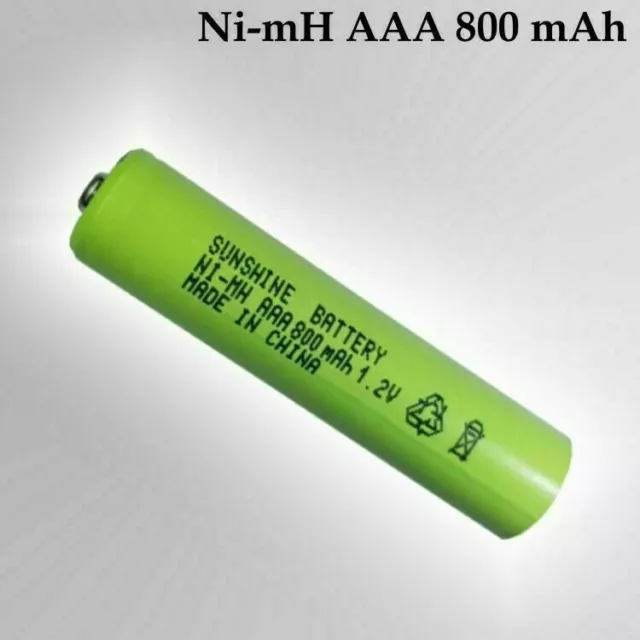 Akku  AAA 800mAh 1,2V  Ni-MH Micro Akku Telefonakku Wiederaufladbar