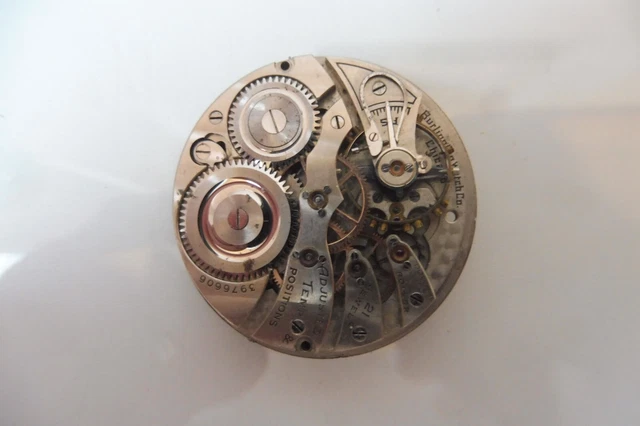 Montre De Poche Vintage Illinois - Mouvement 15 Bijoux USA, Années 1910 - Cadran émaillé