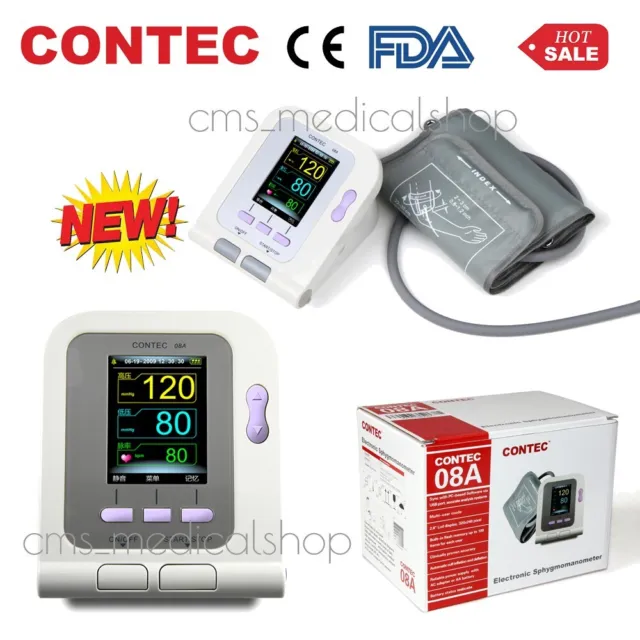 CONTEC08A Digital Blood Pressure Monitor Upper Arm BP Cuff+USB SW Adult