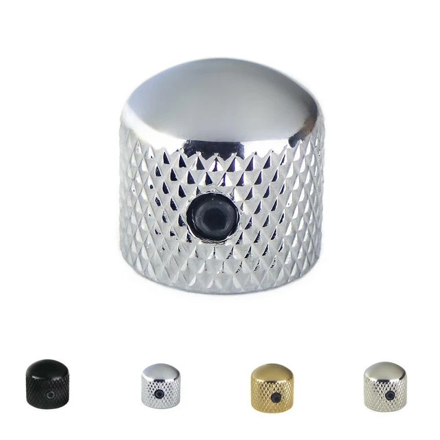 METAL TELECASTER STYLE Volume Tone Control Knob for Solid Shaft Pots