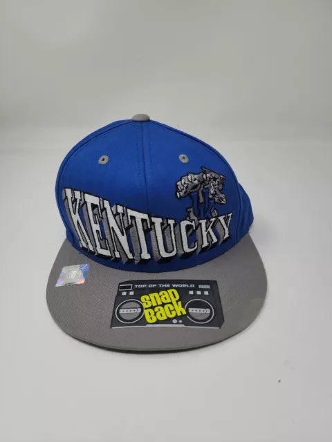 Vtg Kentucky Wildcats Hat UK Basketball Men's snap back top of the world