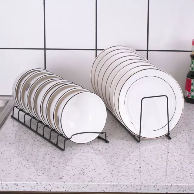 Sleek Geometric Design Dish Rack Cabinet Storage Stainless Steel Kitchen