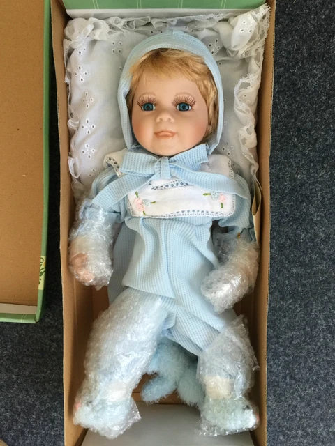 Poupée Porcelaine Gaby Schlotz 38 Cm - Poupée D'artiste De Collection