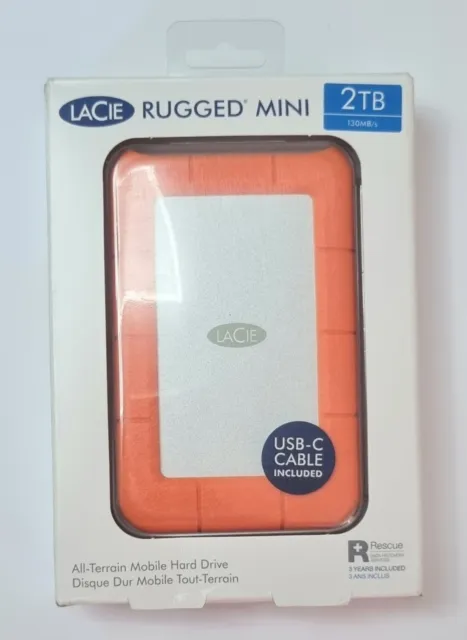 LACIE - Disque Dur Externe Portable Rugged Mini 2 To, 2,5' LAC9000298