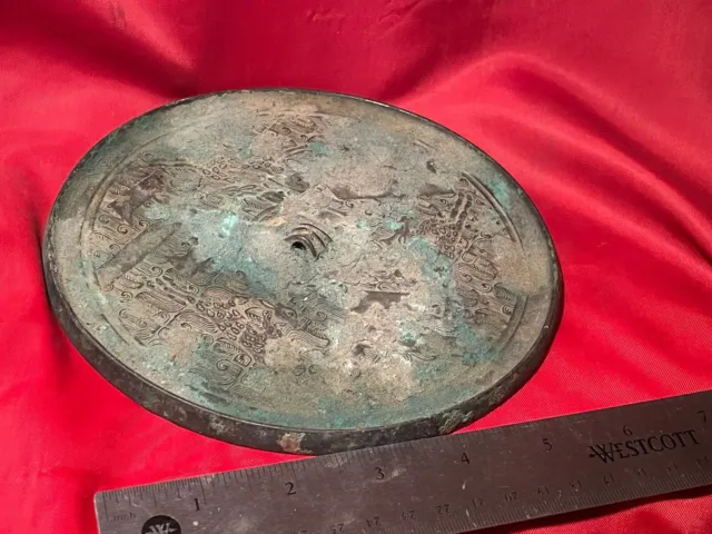 Old Chinese Bronze Mirror Big