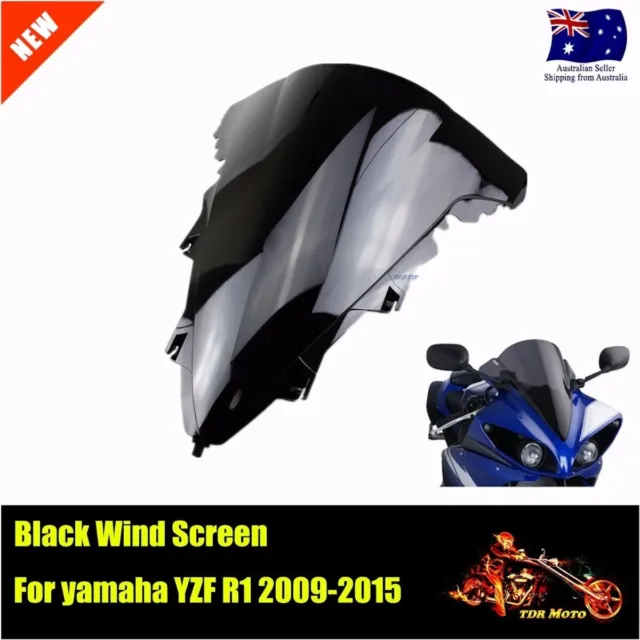 Windshield WindScreen Double Bubble For Yamaha YZFR1 09-14 YZF 1000 R1 Black AU