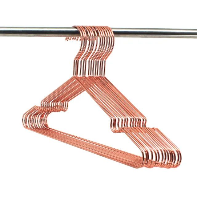 Coat Hanger 17" Rose Gold Copper Adult Clothes Storage Metal Wire Hanger Laundry