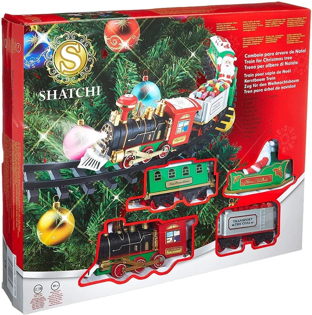 CHRISTMAS TREE TRAIN Set Decoration Lights Musical Battery Operated