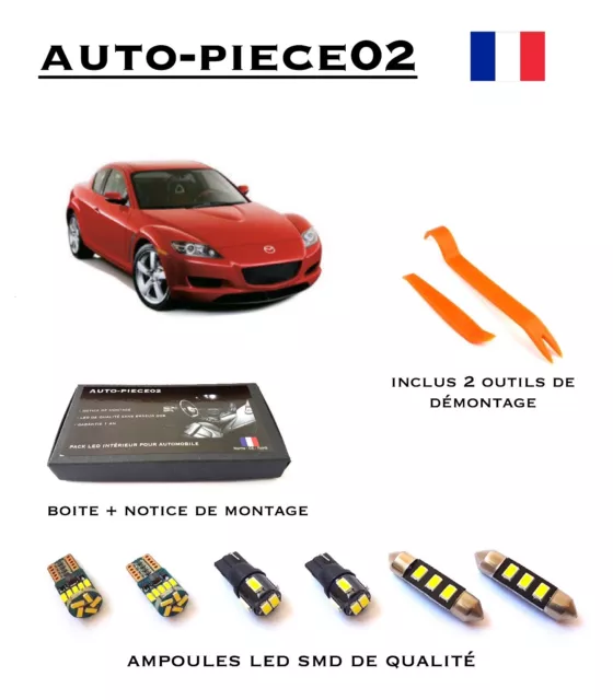 Pack FULL LED intérieur pour Mazda RX-8 + Rétroviseurs extérieurs