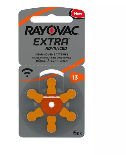 Batterie extra per apparecchi acustici Rayovac taglia 13-10 confezione (60 celle)