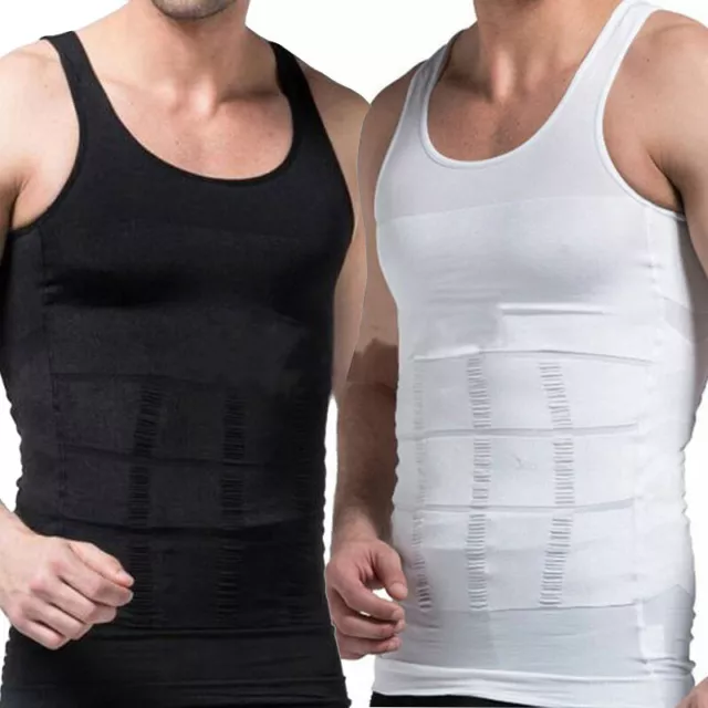 Herren Bauchweg Korsett Body Shaper Abnehmen Unterhemd Muskelshirt Mieder Weste