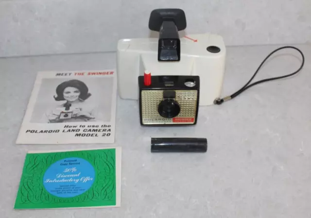 Boxed Vintage Camera POLAROID LAND CAMERA MODEL 20 SWINGER Lot KS
