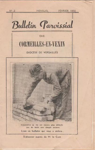 Parish Bulletin Of Cormeilles In Vexin N°2 Fever 1950