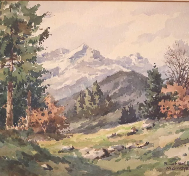 Benno Stadler *1908 München Alpspitze Eckbauer Herbst Landschaft Münchener Maler