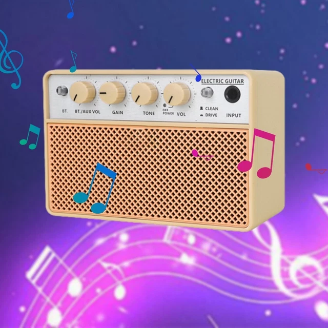 YIWEOG 20W Petit Ampli Basse électrique Portable Enceinte D'entraînement Pour Guitare Basse Pour Entraînement Quotidien Performances De Rue Amplificateur Rechargeable Prend En Charge La Connexion