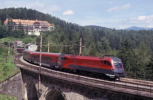 (!!!) Originaldia Eisenbahn: Öbb 1116.240(Wolfsbergkogel /Railway Slide Austria