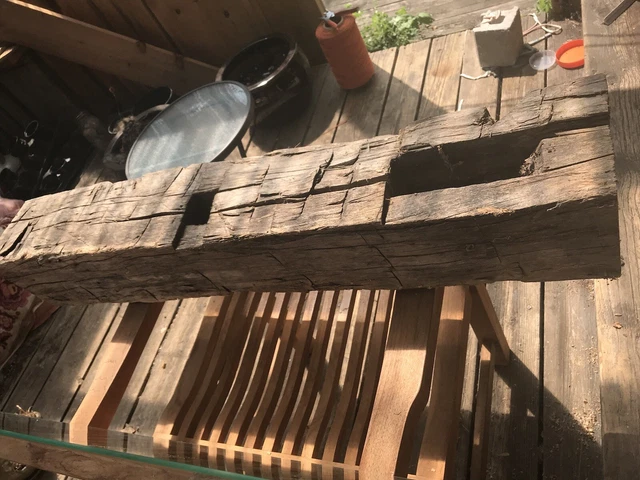 Barn Beam Wood Shelf, Architectural Salvage, Fireplace Mantel , Maple