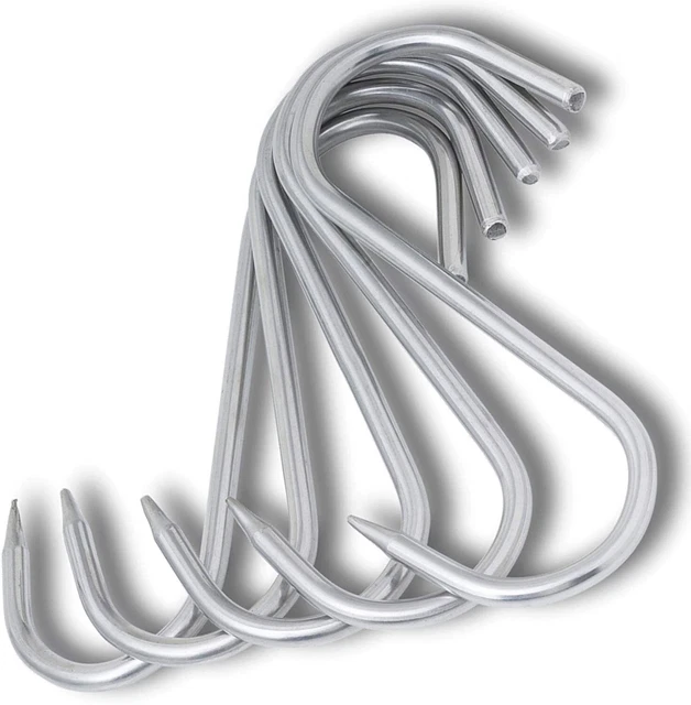 Confezione Da 4 Ganci Per Carne A S Per Macelleria, 10 Mm, 10 Mm, In Acciaio Inox - Foto 8