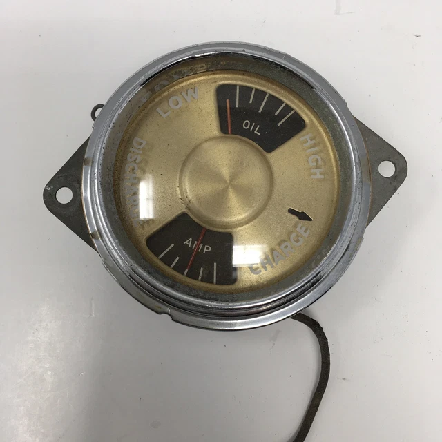 VINTAGE 1949 NASH Oil Amp Pressure Dash Gauge Cluster Instrument Not