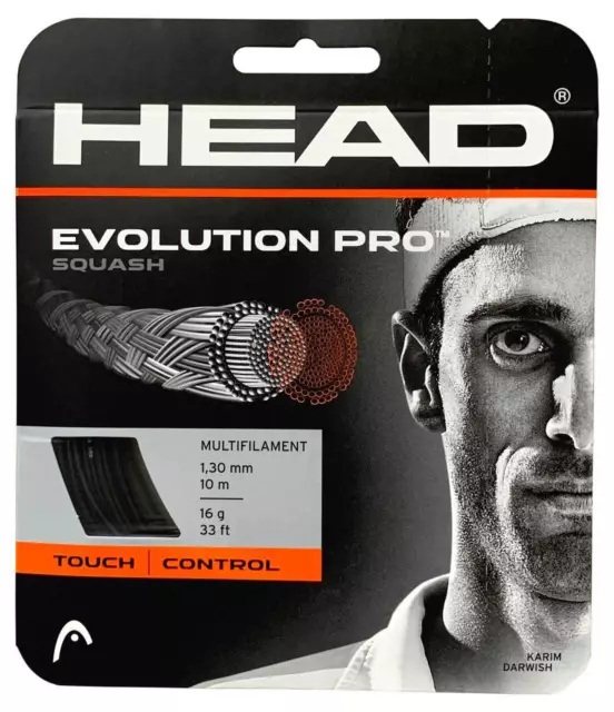 Head Evolution Pro 16 1.30mm Squash Strings Set