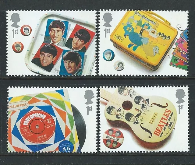 Great Britain 2007 Beatles Set Of 4 Ex. Miniature Sheet Unmounted Mint, Mnh