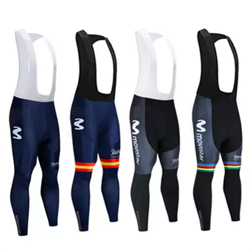 Mens Long Bike Cycling Tights Bib Pants Sportswear Breathable Bicycle Trousers