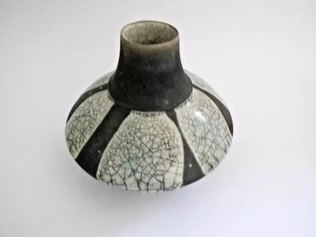 Tim Andrews Studio Pottery Raku Fired  vase