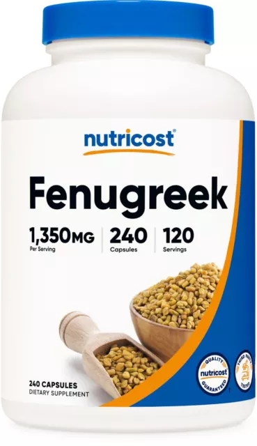Nutricost Fenugreek Seed 675mg, 240 Capsules - Gluten Free & Non-GMO