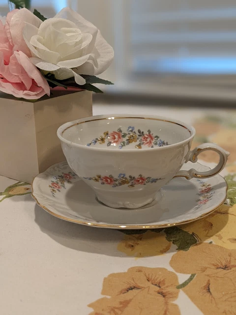 Winterling Bavaria Mayerling Teacup & Saucer Set Floral Pattern Made In Germany