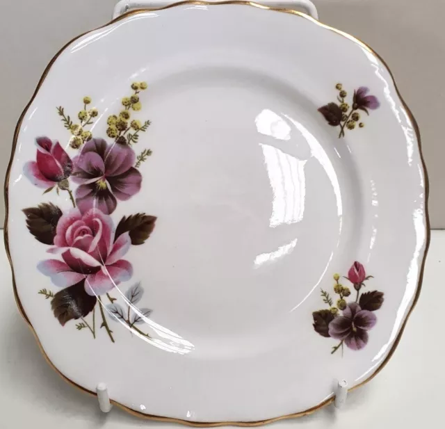 Ridgway Potteries Royal Vale Floral Side Plate c1966 Made in England 15.5cm