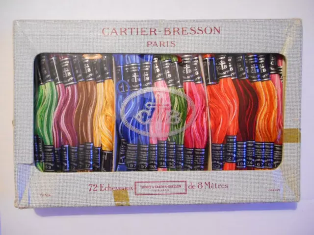VTG French Cartier Bresson 72 Skeins Ombre variegated Floss w/Box Brillante