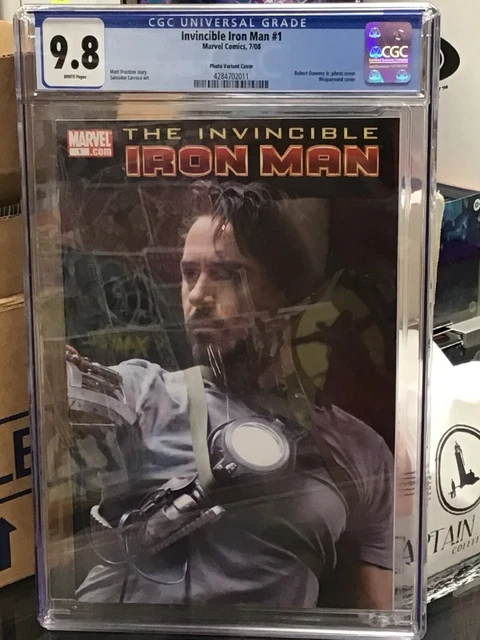 Invincible Iron Man #1 Marvel 2008 Photo Wrap Cover Cgc 9.8 3
