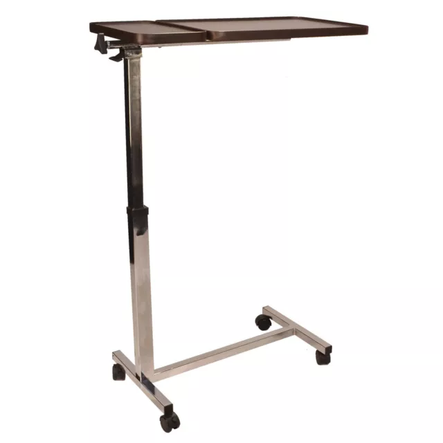 Deluxe twin top over Bed or Chair Table adjustable height and angle mobility aid 3